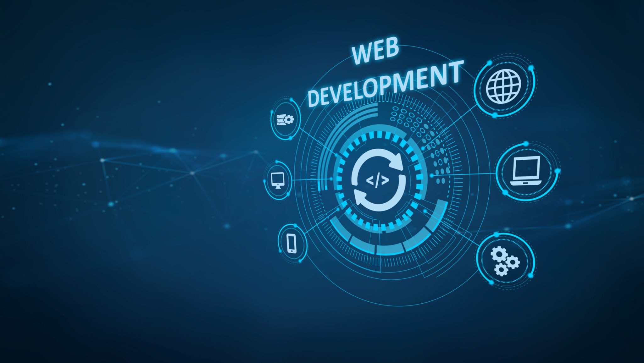 Web development technology illustration
